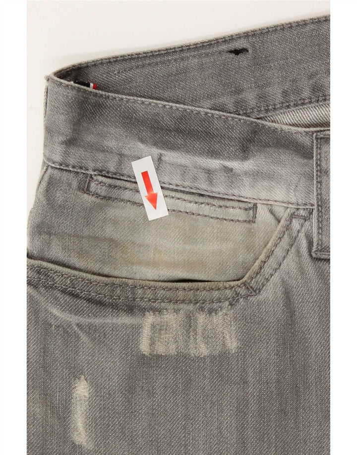 Armani Jean droit vieilli W32 L29 pour homme en coton gris