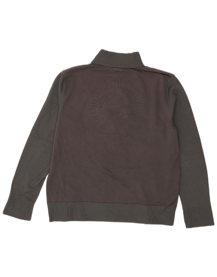 Bikkembergs Pull col zippé pour homme XL Gris