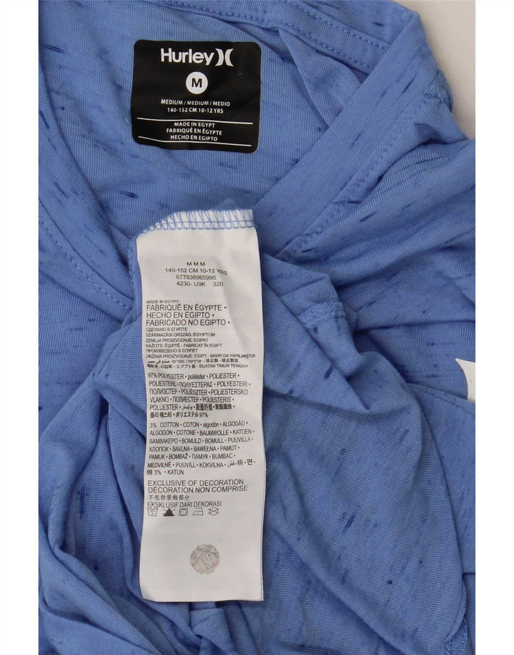 Hurley Haut graphique à manches longues pour garçon 10-11 ans Bleu moyen moucheté