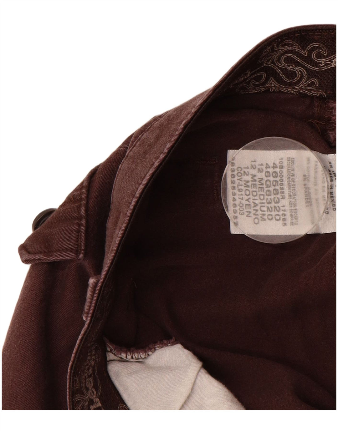 LEE Pantalon droit décontracté pour femme US 12 Large W32 L31 Marron Coton