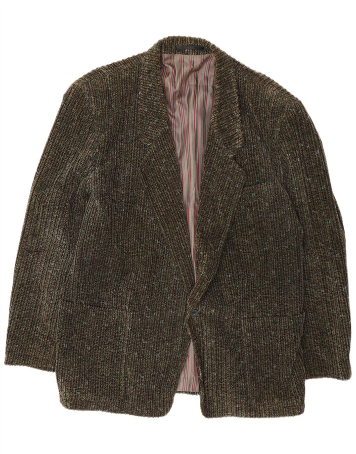 Redpoint Veste blazer en velours côtelé pour homme à 1 bouton EU 54 2XL Kaki moucheté