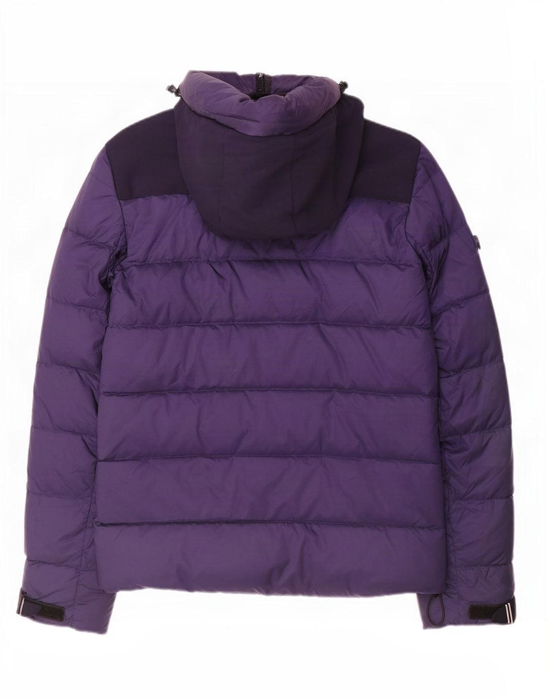 veste rembourrée à capuche vintage pour homme UK 38 Medium Navy Blue Colourblock