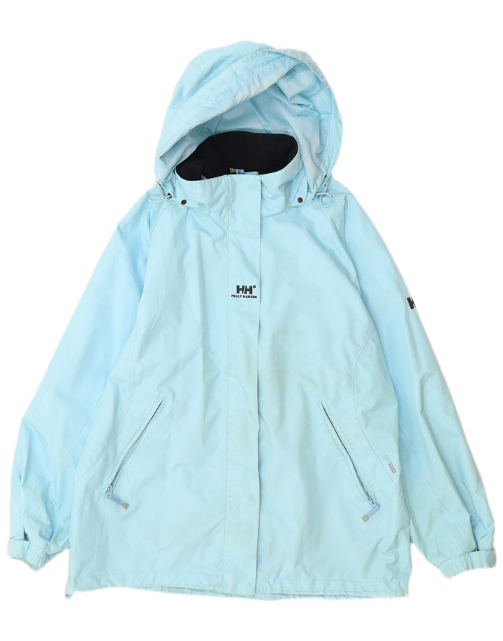 Helly Hansen Veste de pluie à capuche pour femme UK 18 XL Bleu Polyester