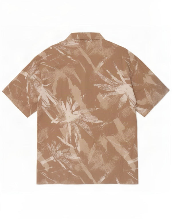 Jack & Jones Chemise à Manches Courtes à Motif Abstrait Homme Beige Moyen Viscose