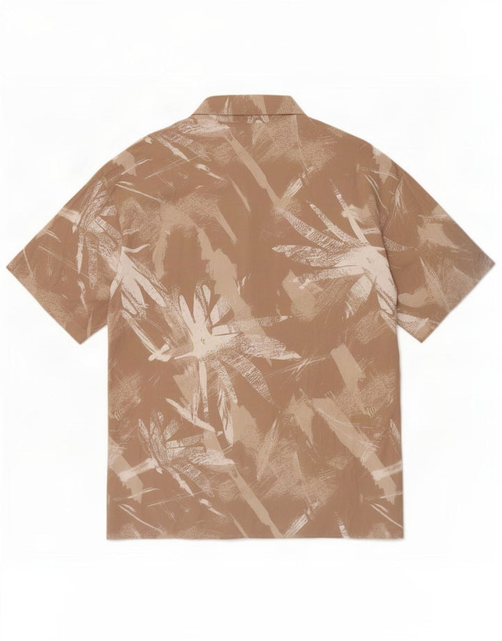 Jack & Jones Chemise à Manches Courtes à Motif Abstrait Homme Beige Moyen Viscose