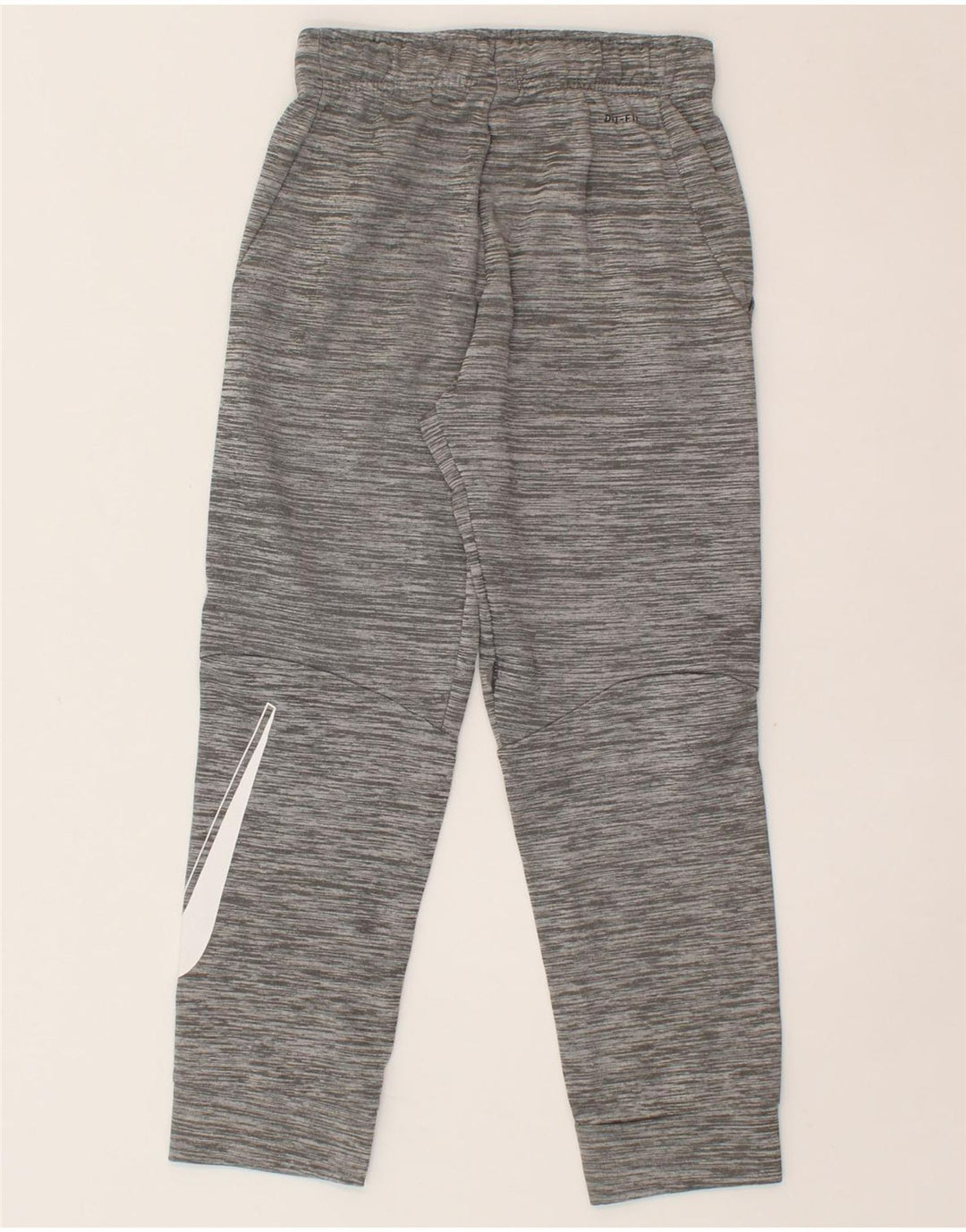 NIKE Boys Dri Fit Graphic Tracksuit Trousers 10-11 Years Medium Grey Vintage Nike and Second-Hand Nike from Messina Hembry 