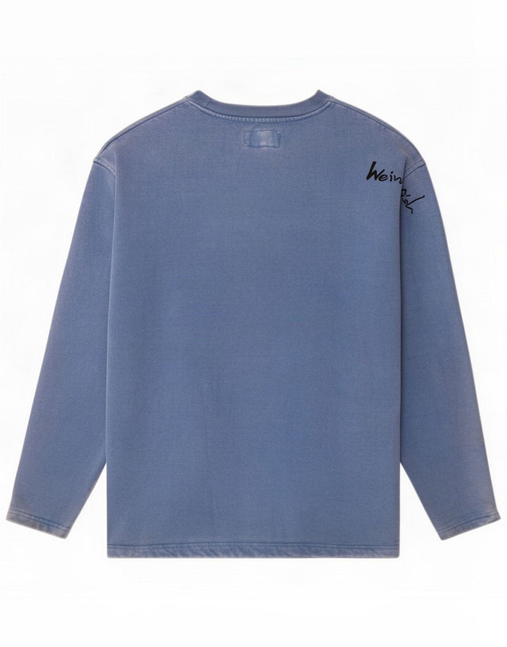 Weird Fish Sweat-shirt graphique pour homme en coton bleu Taille S
