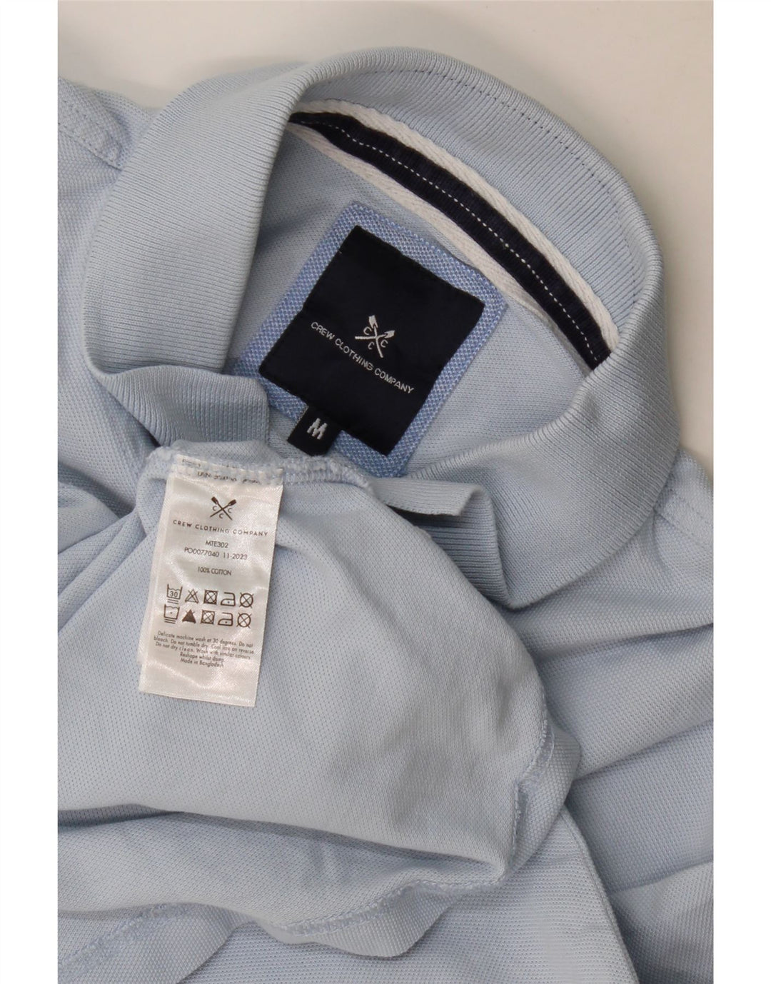 Crew Clothing Polo Homme Bleu Moyen Coton