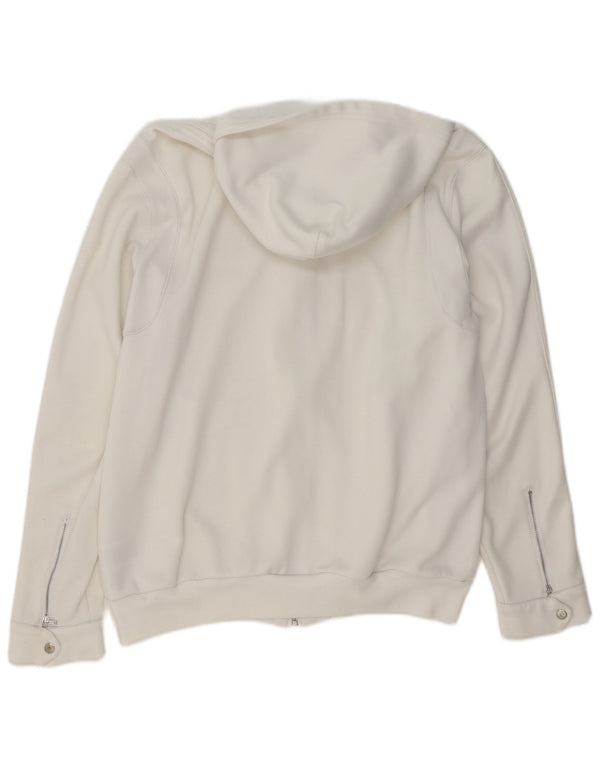 Adidas Pull à capuche zippé pour homme XL Blanc Polyester