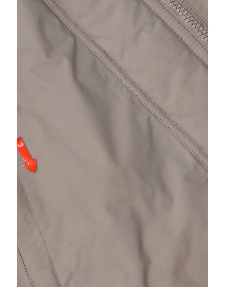 Superdry Veste coupe-vent à capuche pour femme UK 16 Large Gris Nylon