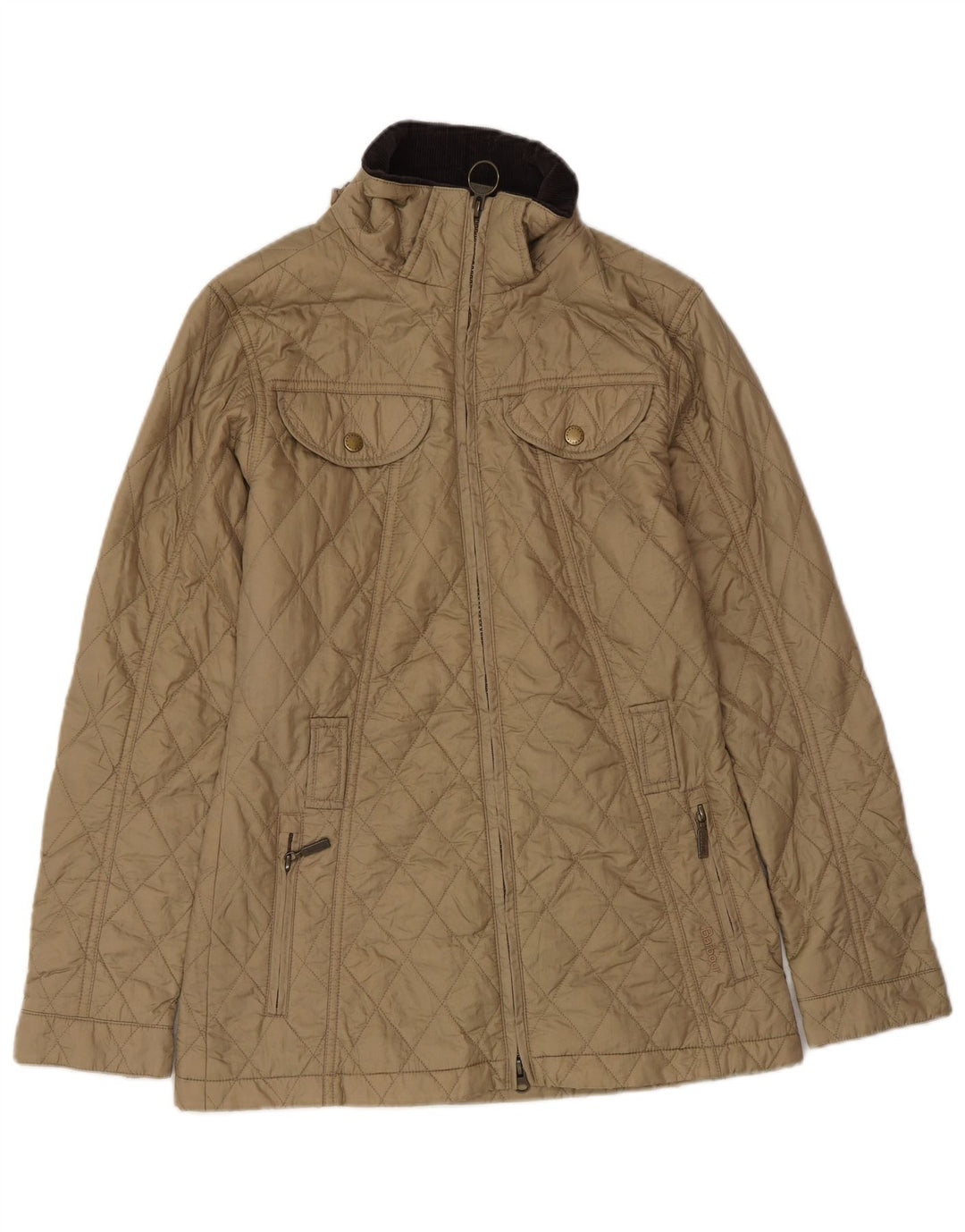 Barbour Veste matelassée pour femme UK 8 Small Beige Polyamide