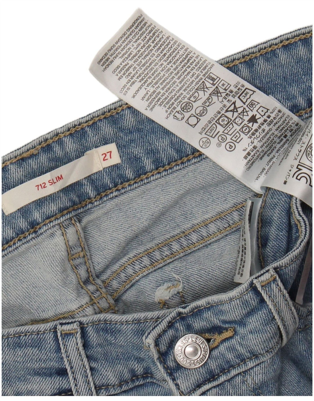 Levi's Jean Slim 712 Femme Bleu W27 L30 Coton