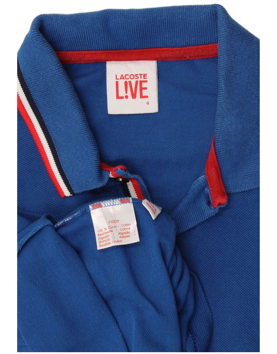 LACOSTE Polo Homme Taille 4 Bleu Moyen Coton