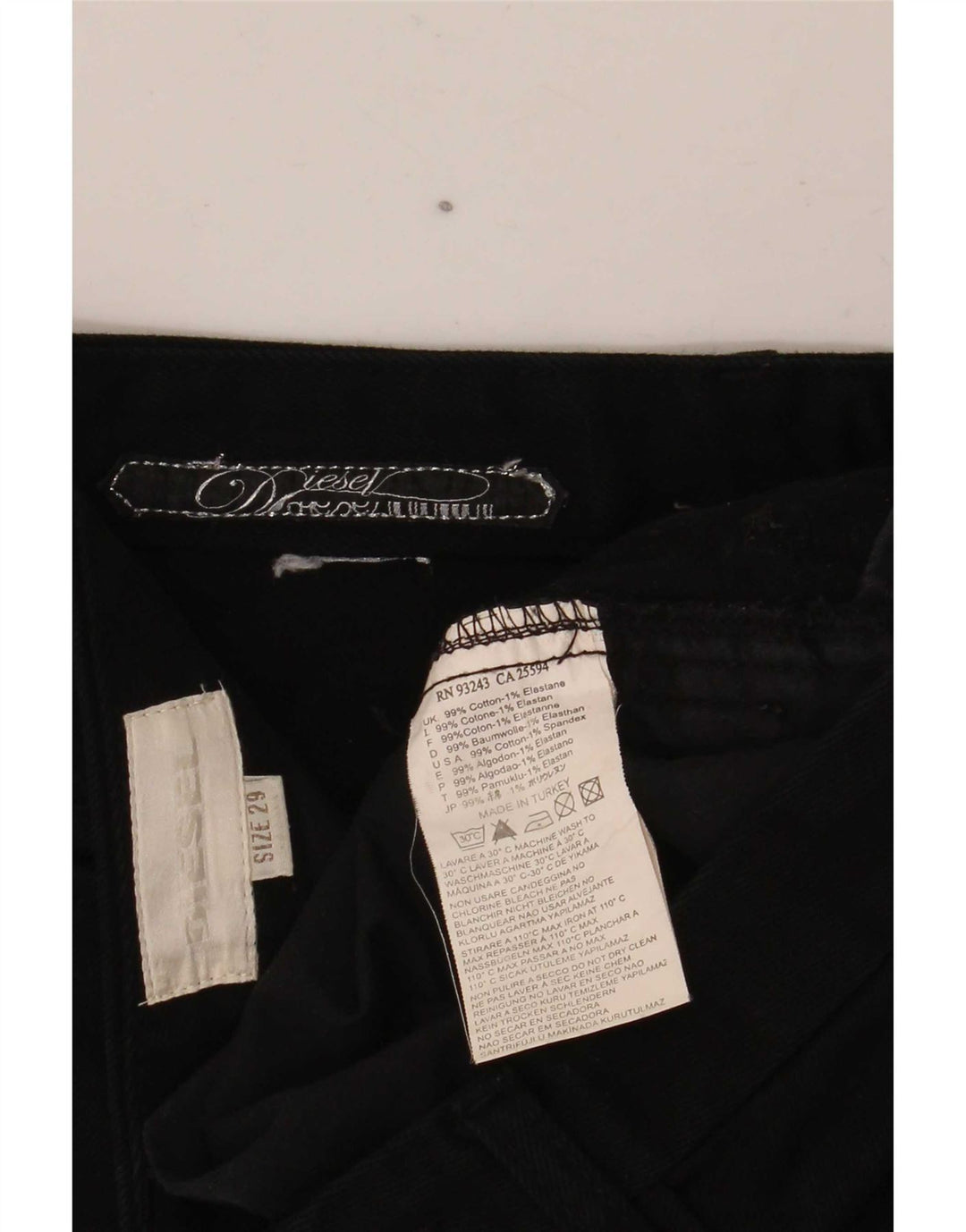 Diesel Jean Slim Femme W29 L32 Coton Noir