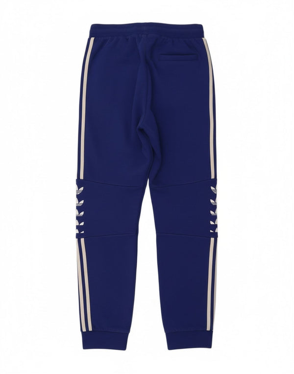 Adidas Pantalon de survêtement graphique pour femme Joggers UK 10 Petit coton bleu