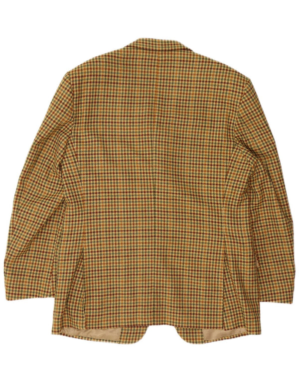 Ermenegildo Zegna Veste Blazer 3 Boutons Homme IT 52 Grand Pied De Poule Beige