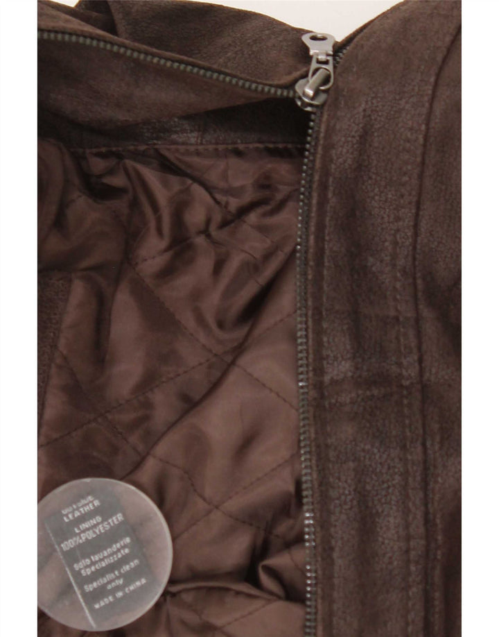 Bata and More Veste en cuir militaire pour homme IT 54 2XL Marron