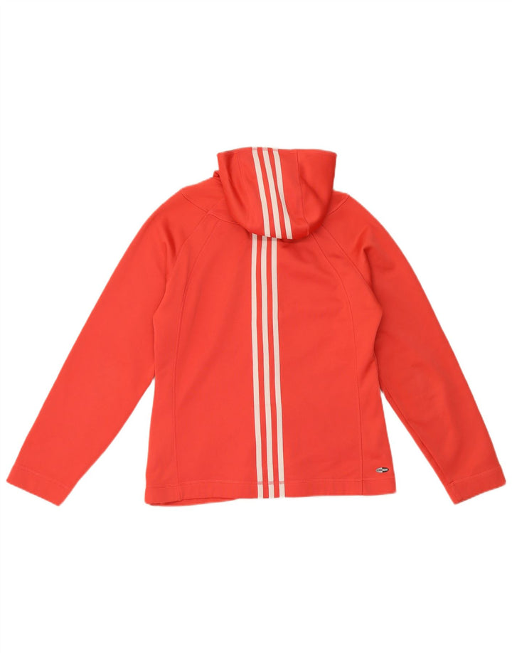 Adidas Climawarm Zip Sweat à capuche pour femme UK 12 Rouge moyen Polyester