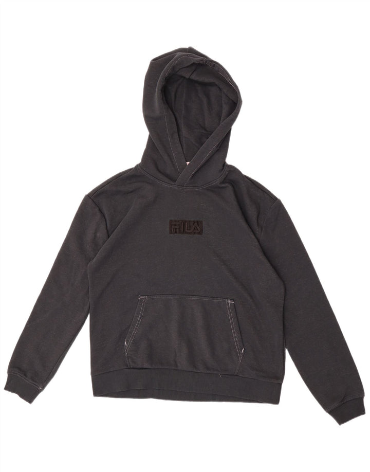 Fila Pull à capuche graphique pour femme UK 14 Noir moyen