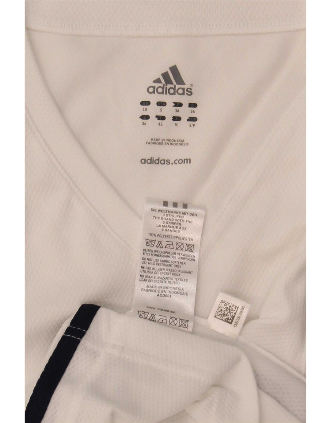 Adidas Climalite Vest Top UK 10 Small Blanc Polyester