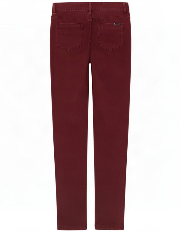 Musto Pantalon skinny décontracté pour femme UK 10 Small W27 L31 Coton bordeaux