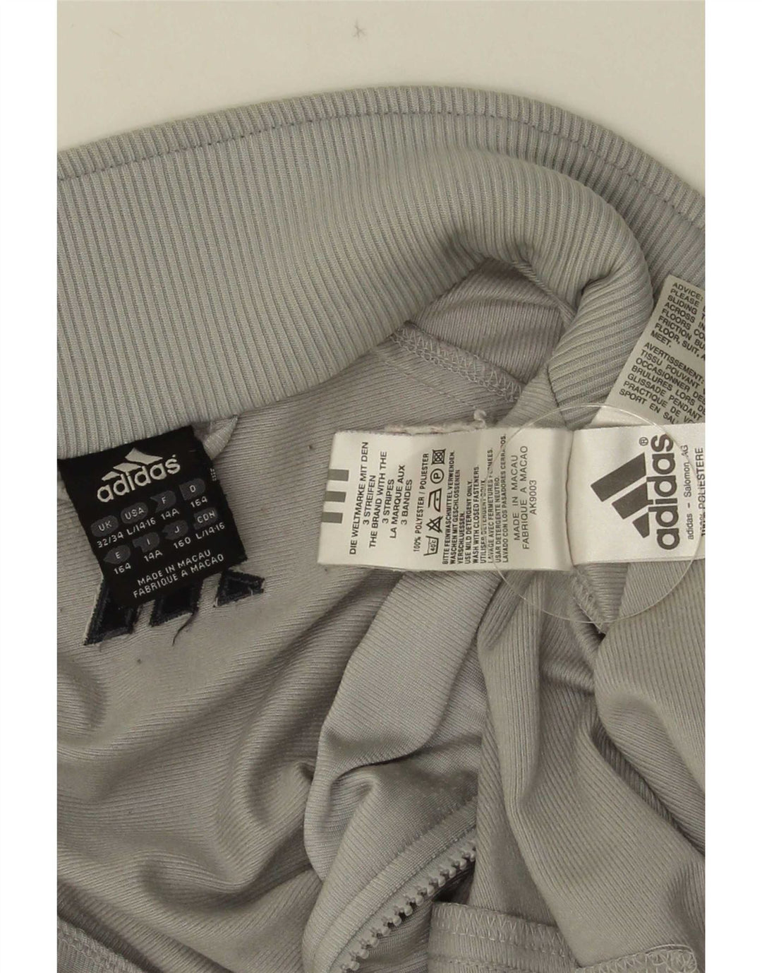 Adidas Veste de Survêtement Garçon 13-14 Ans Gris Colorblock Polyester