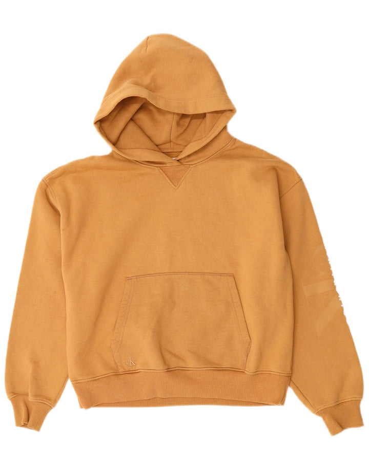 CALVIN KLEIN JEANS Pull à capuche surdimensionné pour femme UK 10 Small Beige