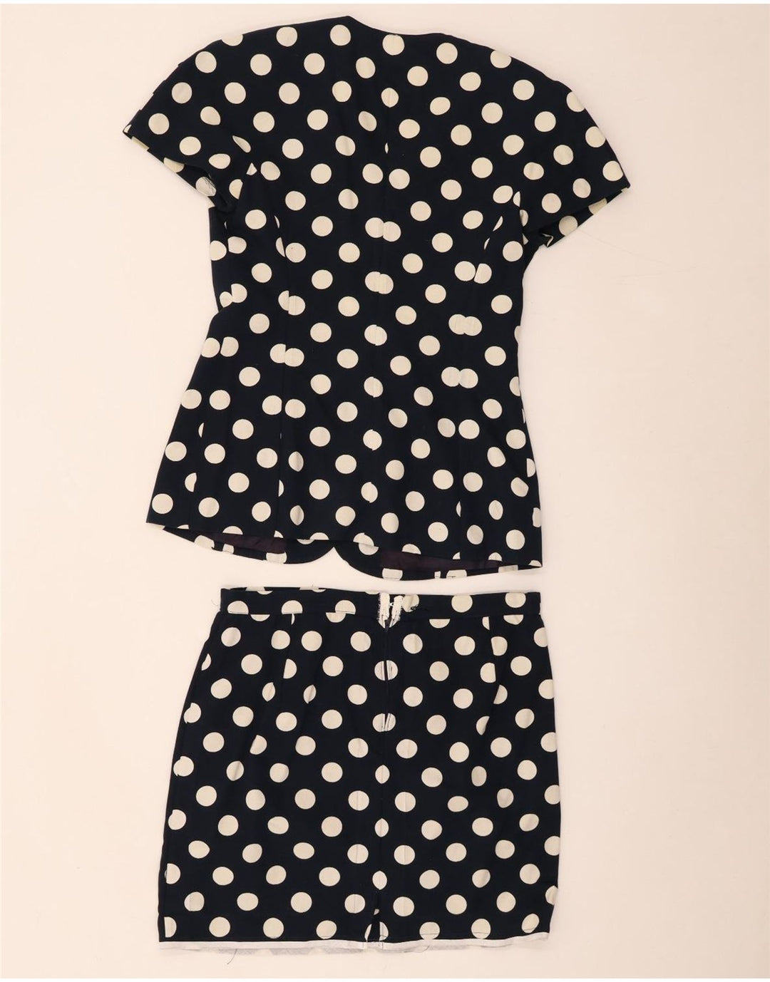Luisa Spagnoli Ensemble jupe 2 pièces à manches courtes pour femme IT 42 Medium W32 Bleu marine