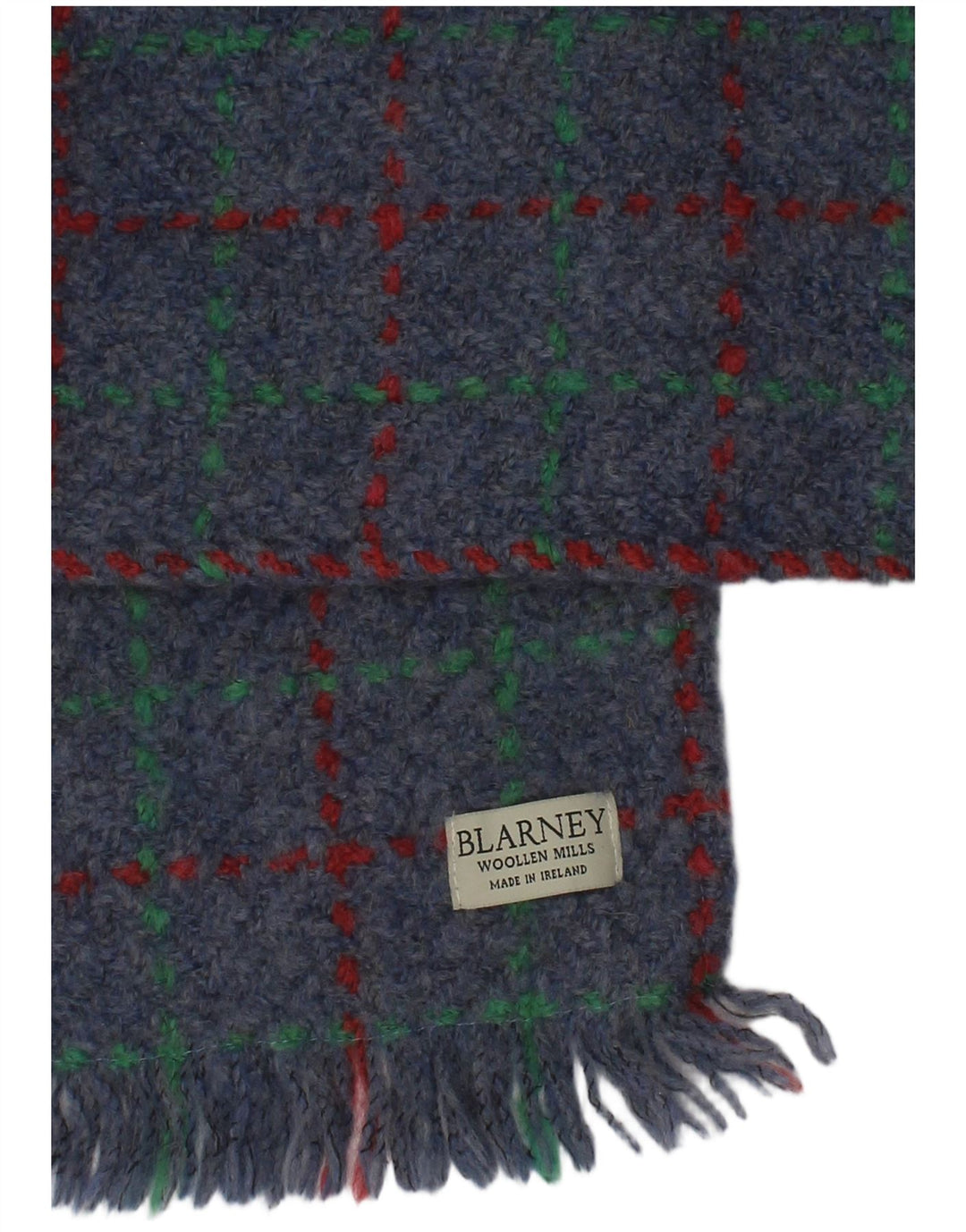 Blarney Écharpe rectangulaire homme taille unique en laine à carreaux bleus hiver
