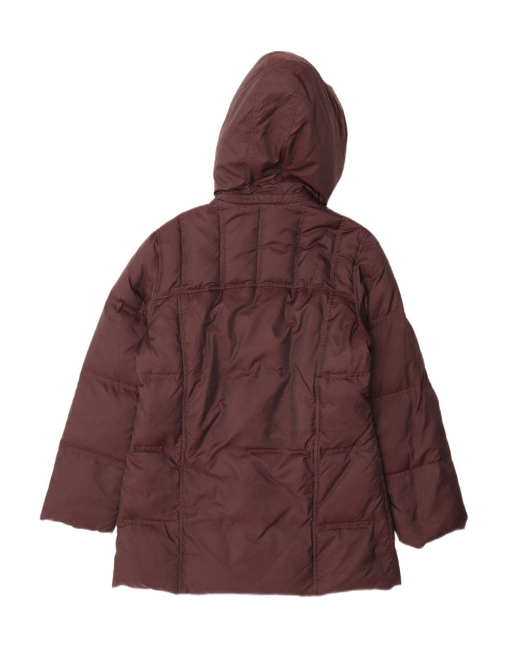 Fila Manteau rembourré à capuche pour femme UK 14 Marron moyen Polyamide