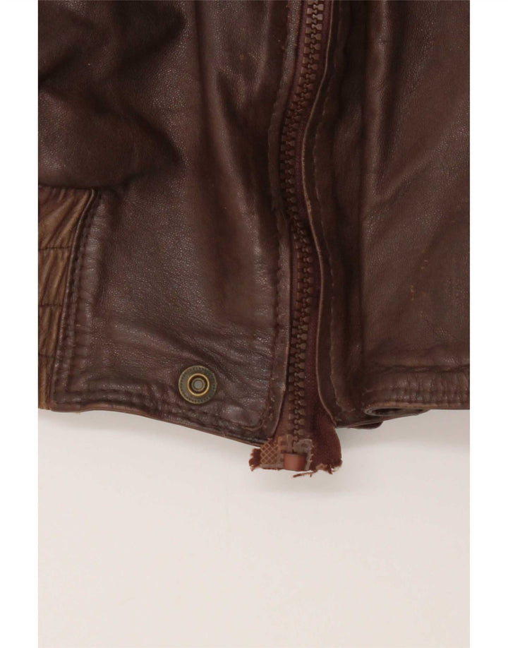 veste en cuir homme vintage UK 38 Brun moyen