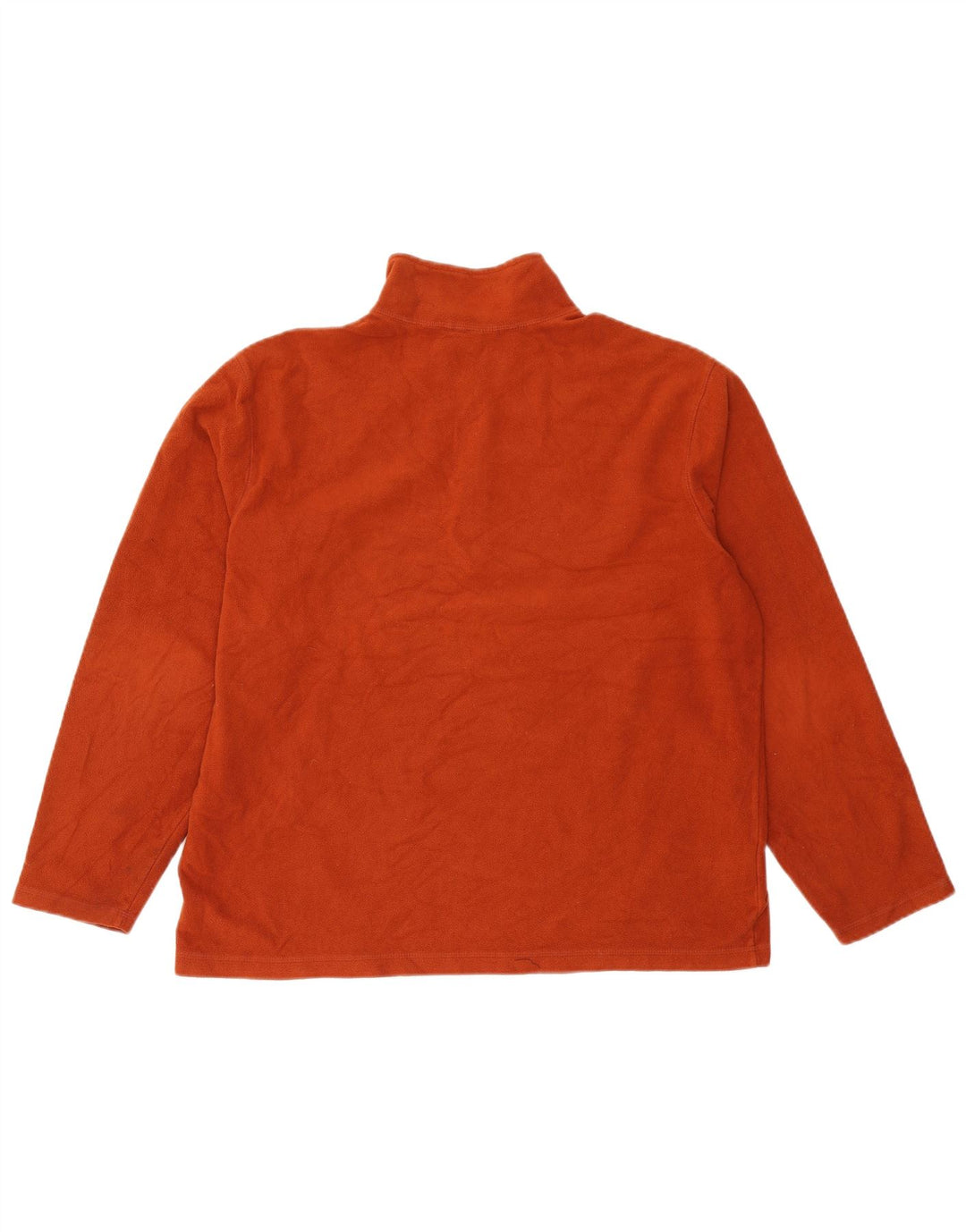 EDDIE BAUER Pull polaire à col zippé pour homme Large Orange Polyester