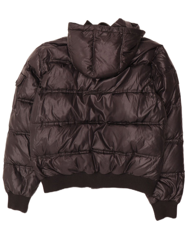 BOMBOOGIE Veste matelassée à capuche pour hommes UK 44 2XL Noir Polyester