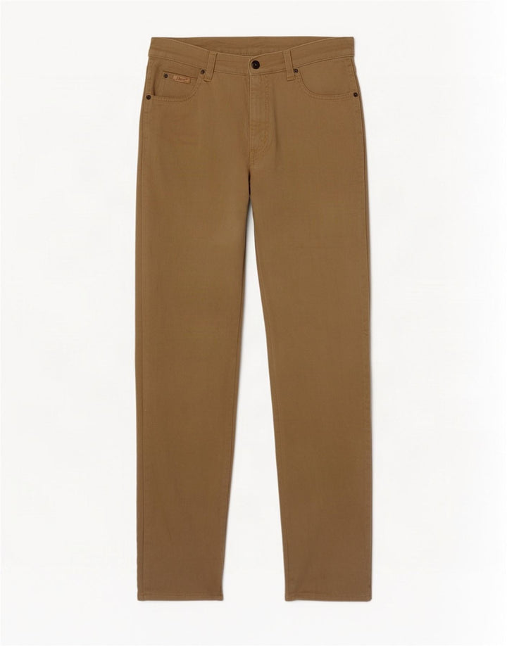 Wrangler Jean droit extensible Texas W32 L30 pour homme en coton marron