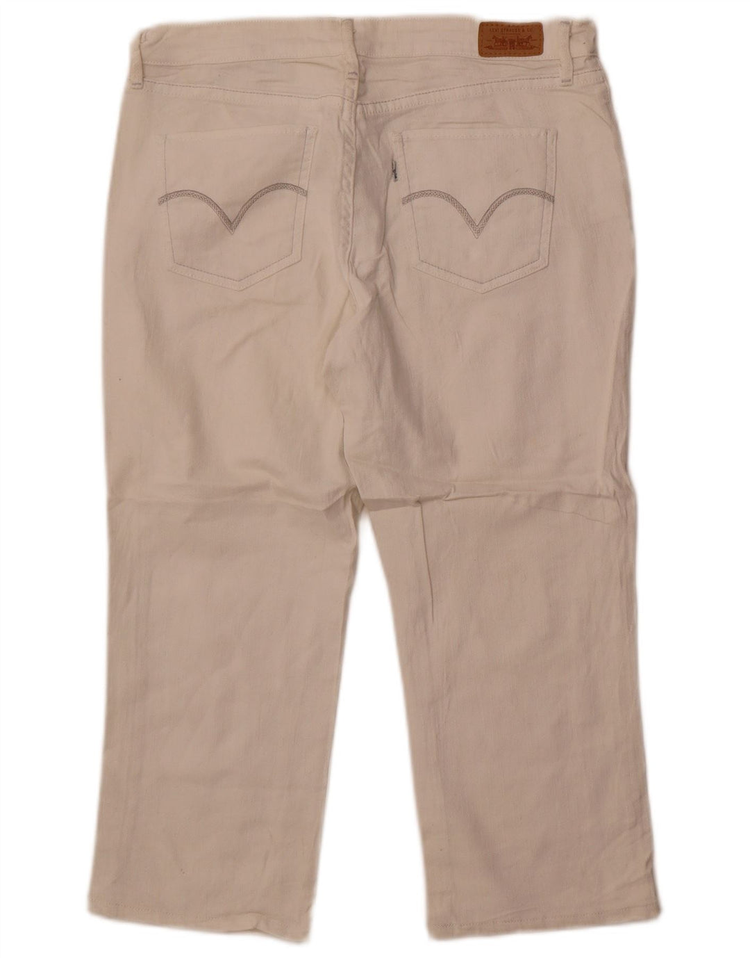 Levi's Jean Capri Femme US 12 Large W32 L22 Coton Blanc