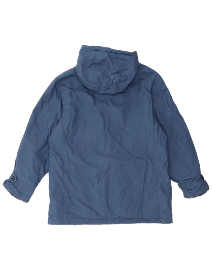 J. Crew Veste coupe-vent à capuche pour homme UK 36 Petit coton bleu