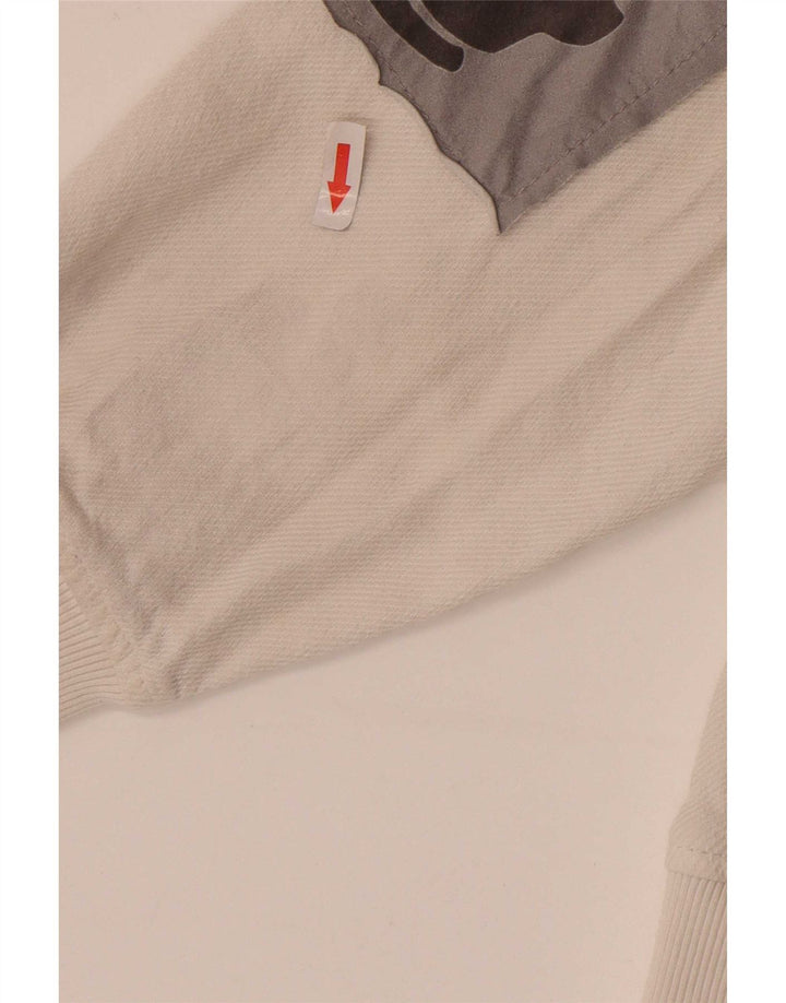 Zara Pull à Capuche Graphic Loose Fit Homme Blanc Moyen