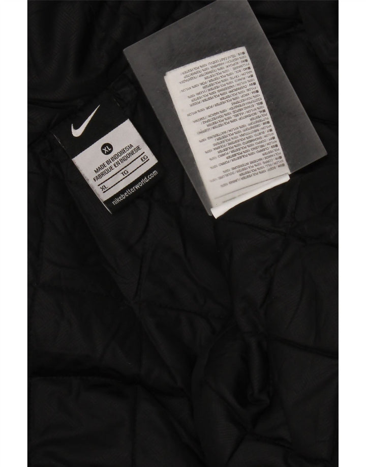 Nike Veste coupe-vent à capuche pour homme UK 42 XL Noir Polyester