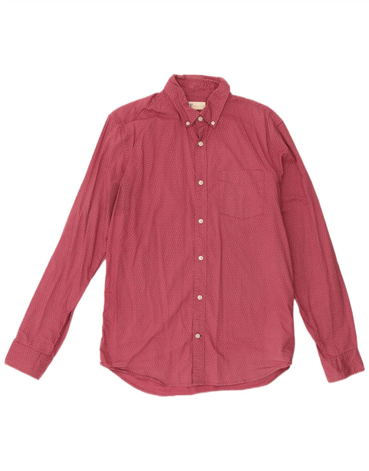Gap Chemise Slim Fit Homme Bordeaux Moyen à Pois Coton
