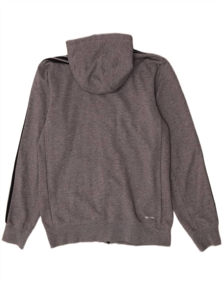 Adidas Pull à capuche zippé Climalite pour homme Gris moyen Polyester