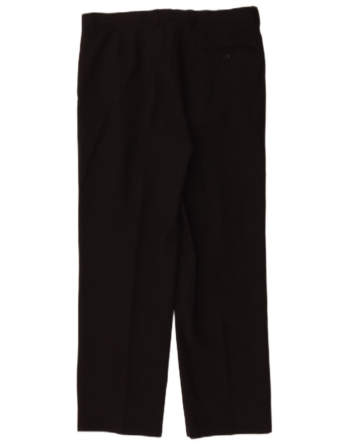 Marks & Spencer Pantalon de costume sur mesure pour homme W34 L29 Noir Polyester