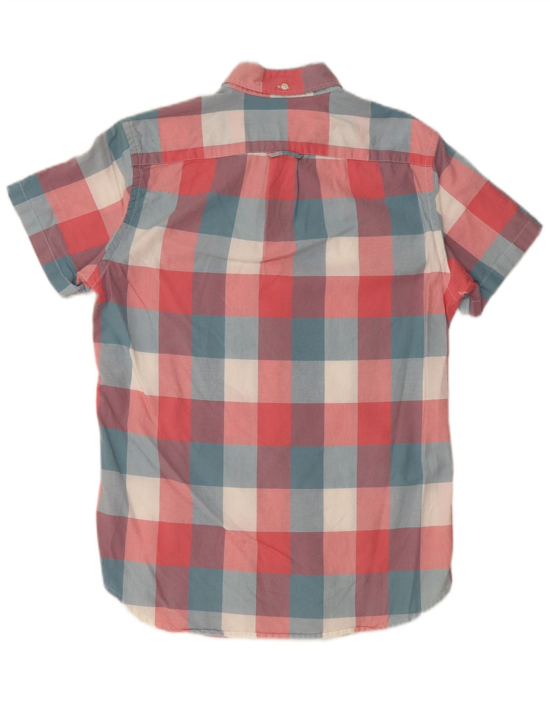 J. CREW Chemise à Manches Courtes Homme XS Coton à Carreaux Multicolore