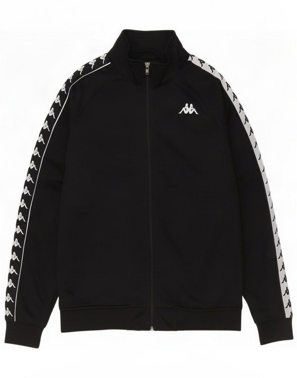 Kappa Veste de survêtement graphique pour femme UK 14 Medium Black Colourblock