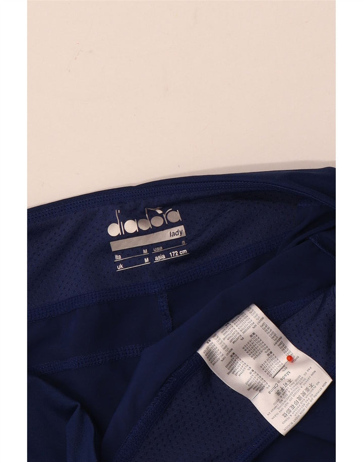 Diadora Short de sport pour femme UK 14 Medium Bleu marine Polyester