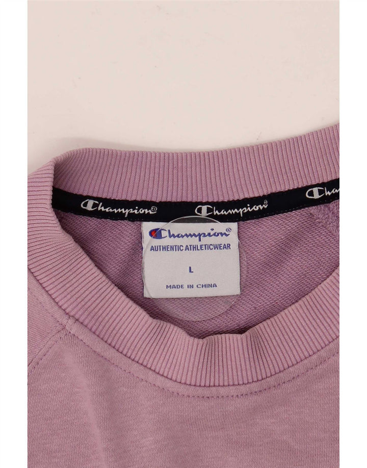 Champion Sweat-shirt surdimensionné graphique pour femme UK 16 Large Violet