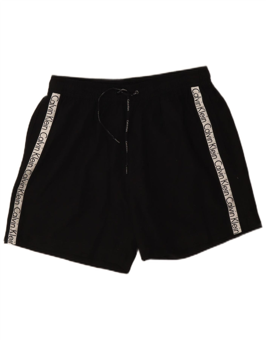 Calvin Klein Short de bain graphique pour hommes, grand, en polyester color block noir