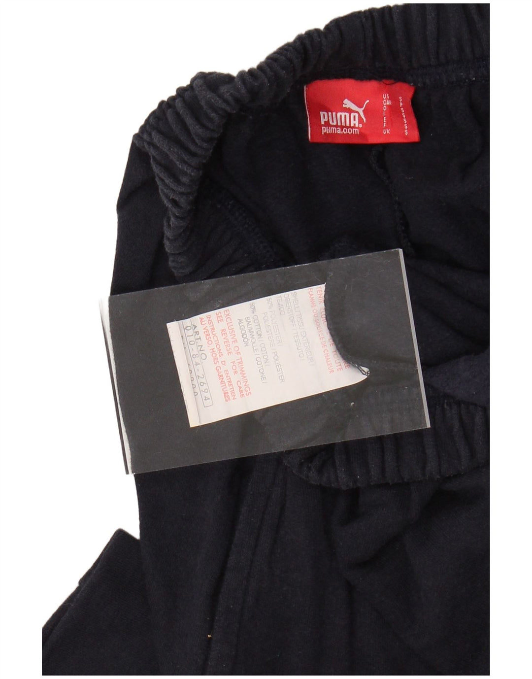 PUMA Pantalon de survêtement pour femme UK 8 Small Bleu marine Coton