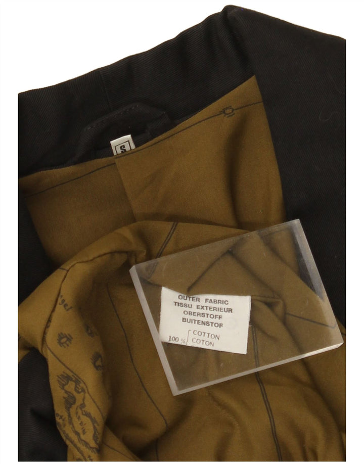 VINTAGE Veste blazer double boutonnage pour homme UK 36 Petit coton noir