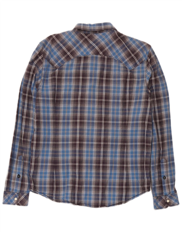 Lee Chemise Slim Fit Homme Grand Carreau Bleu Coton