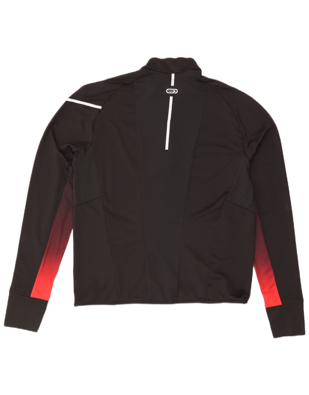 Decathlon Homme Zip Neck Pull Survêtement Top XL Noir Colorblock
